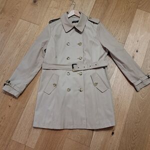 NWOT LRL Tan Classic Old Money Preppy Academia Streetwear Trench Coat Womens XXL
